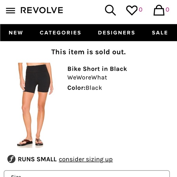 NWT- WeWoreWhat x Revolve Solid Black Biker Shorts - Picture 11 of 11
